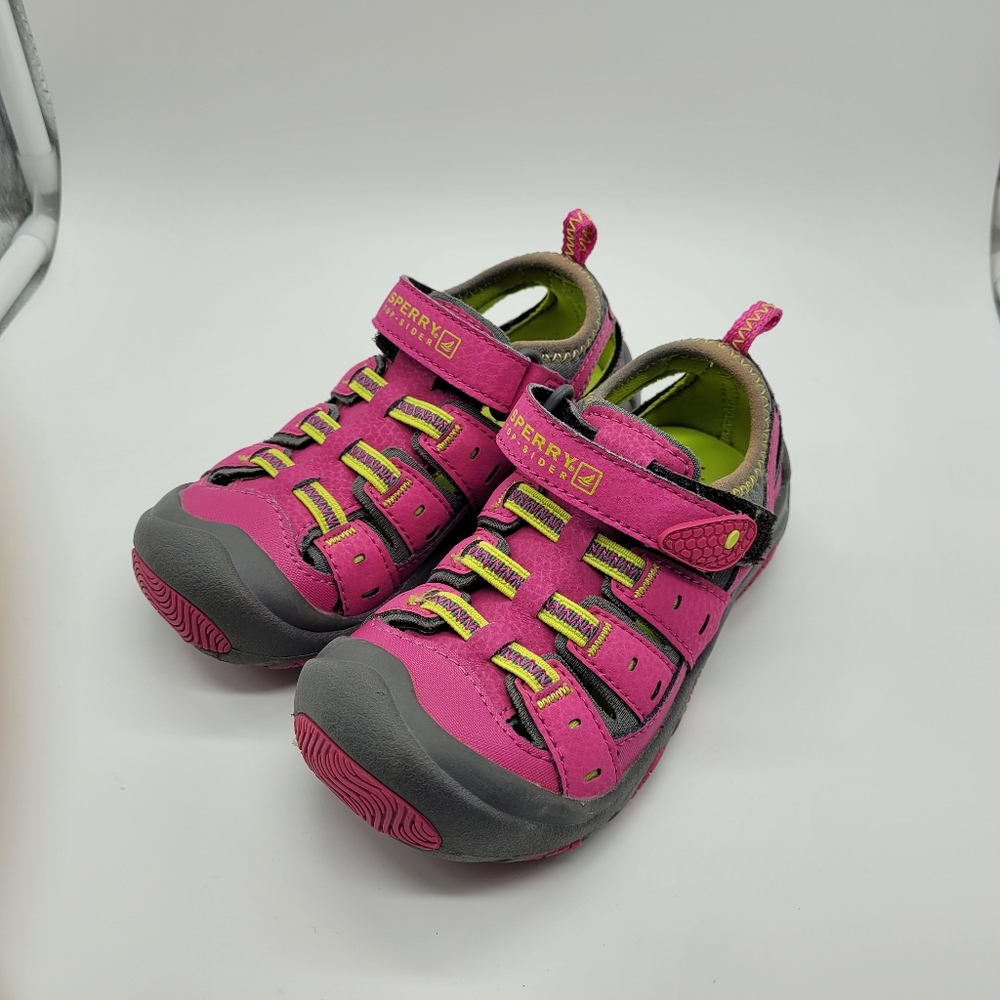 Sperry Top Sider Girls Toddler Pink Boat Shoe Sandals Size 8